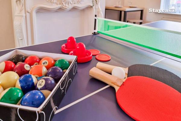White Cozy House with Pool Table / Game Room