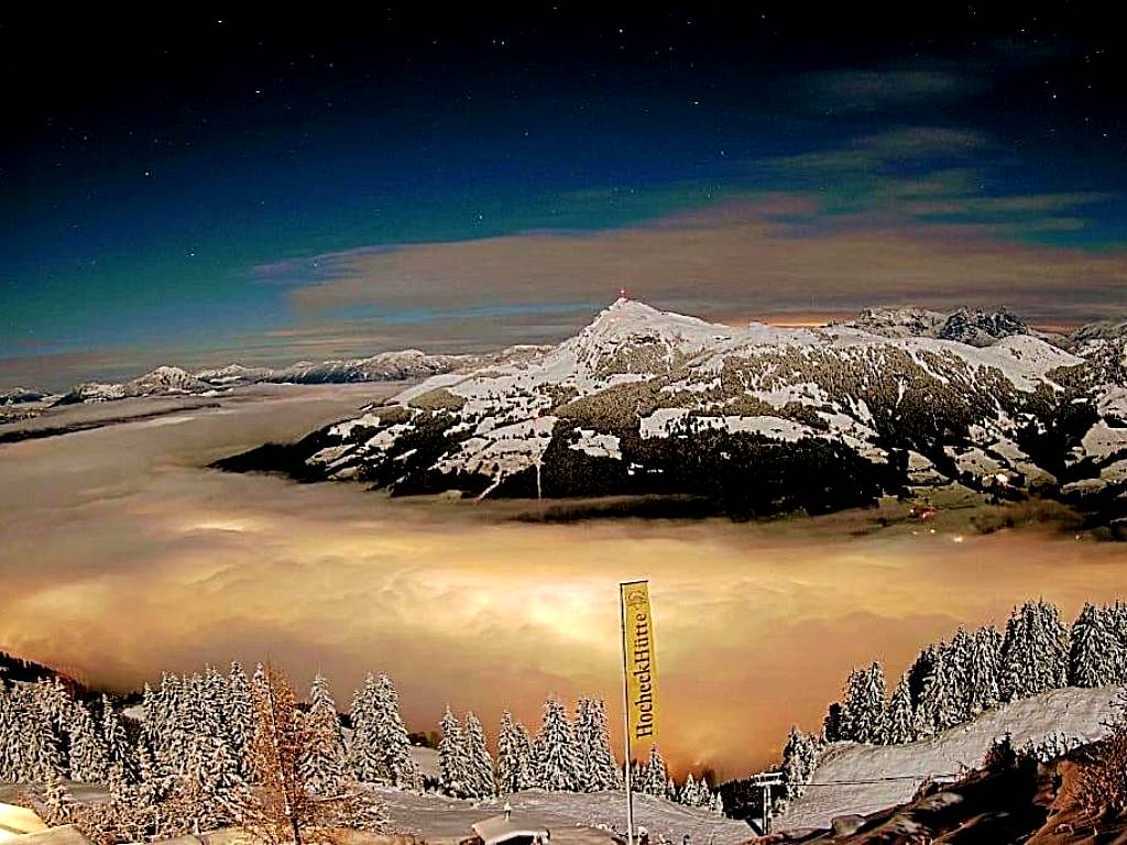 Hocheckhuette On Top of the Kitzbuehel Hahnenkamm Mountain