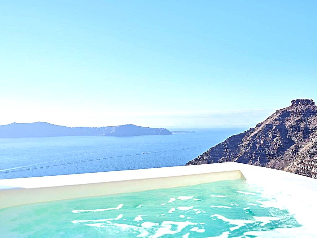 Agali Houses: Prestige Double Room with Outdoor Hot Tub and Caldera View (Firostefani)
