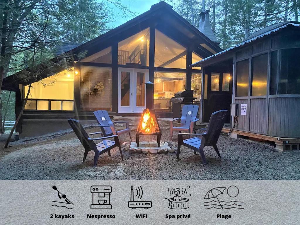 Le1603 - Le chaleureux et coquet petit Caribou, chalet avec plage