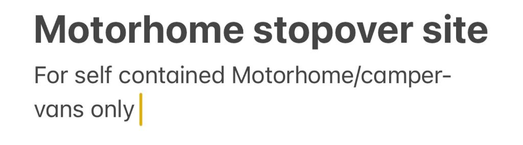 The Old Tramway - Stay in YOUR Motorhome - parking space on the car park