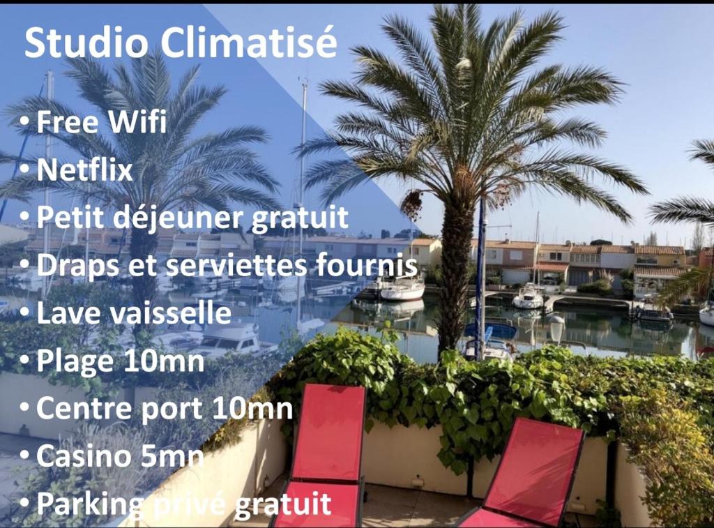 Cap Capistol Studio avec terrasse, vue port