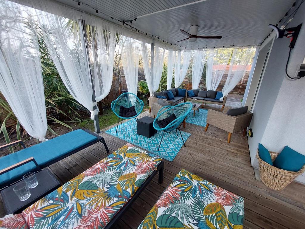 BASSIN D'ARCACHON, Maison vacances climatisée au calme, proche plage