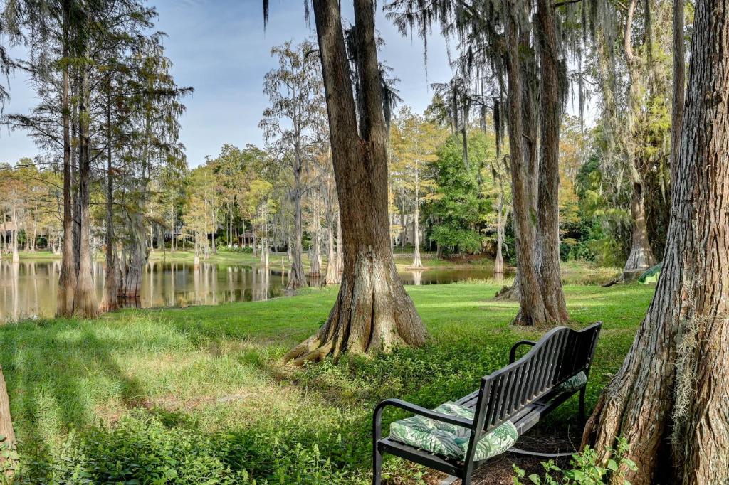 Tampa Townhome with Lake Access and Workspace!